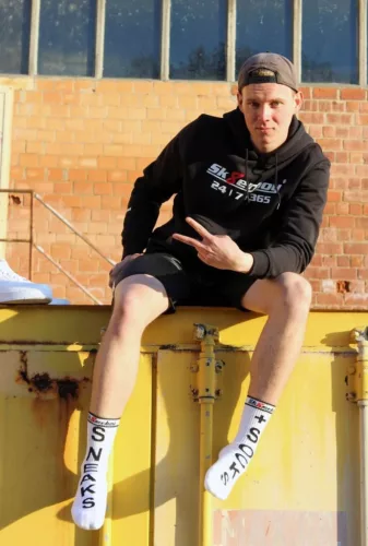 SNEAKS SOCKS Sk8erboy – stílusos fehér sportzokni