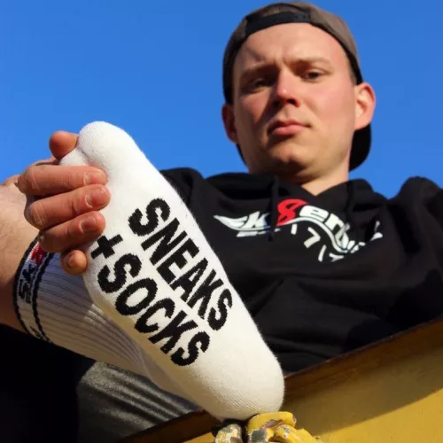 SNEAKS SOCKS Sk8erboy – stílusos fehér sportzokni