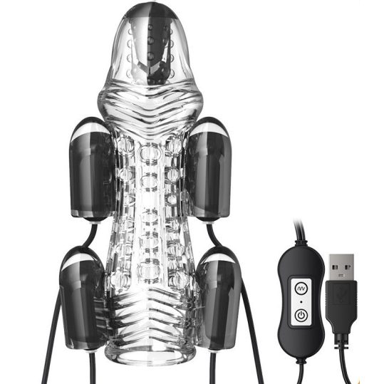 Glans Vibrátor – újratölthető maszturbátor átlátszó kivitelben