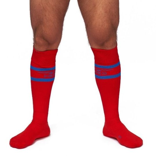 Prémium városi fociszó socks - piros-kék színben