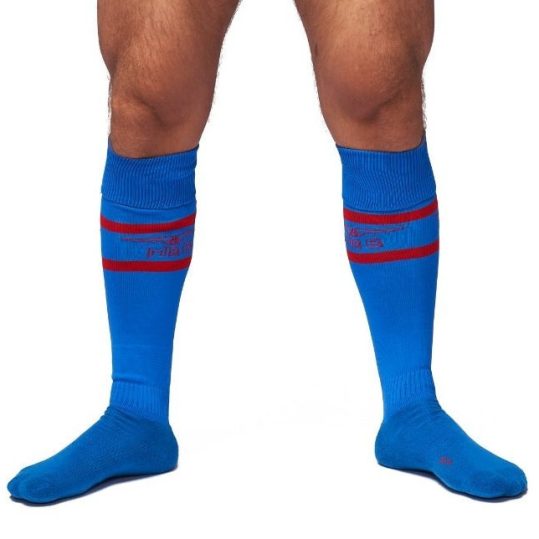 Urban Football Socks – divatos focis zoknik kék-pirosban
