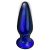 Shining – vibráló üveg anális dugó 11 x 4,2 cm