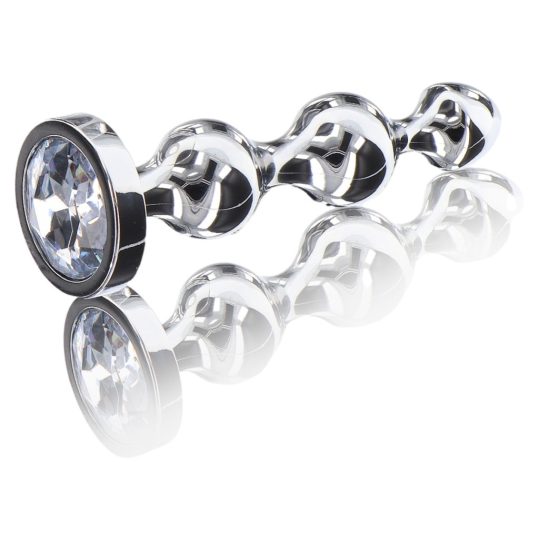 Jewel Diamond – stílusos gyöngy anális dugó M 10.5 x 2.5cm