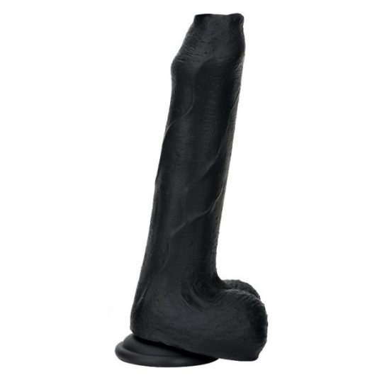 Nopi – prémium szilikon dildó, 16 cm, fekete