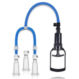 Thre Cup Pump – érzéki szívó vibrátor, kék színben