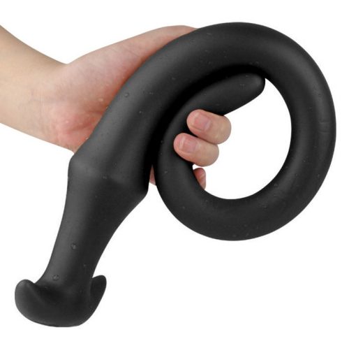 Prémium hosszú, ultra vékony fekete vibrátor – 30 x 3,2 cm