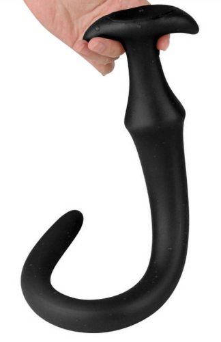 Prémium hosszú, ultra vékony fekete vibrátor – 30 x 3,2 cm