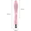 Wibrator Rezgő, Melegíthető, 10 mód USB rózsaszín szilikon