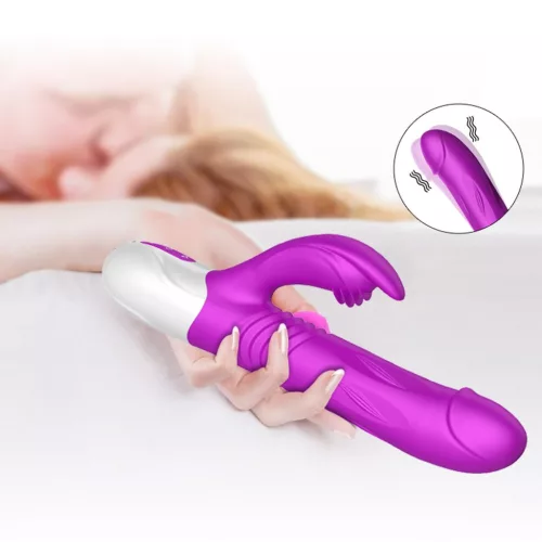 Wibrator Szilikon Rezgő 10 mód Lökő funkció Vízálló USB-töltés