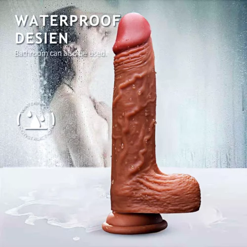 Vibrátor Szilikon rezgő forgó teleszkópos melegíthető 21 cm