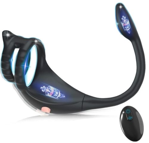 Knight – rezgő péniszgyűrű és dugó 9 vibrációval