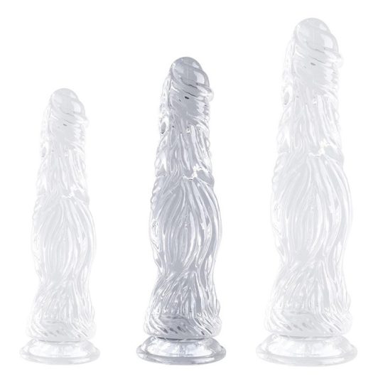 Kail M – átlátszó prémium dildó 23 x 6 cm