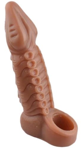 Monster Frex – prémium pénisz hüvely 18 x 5 cm, barna