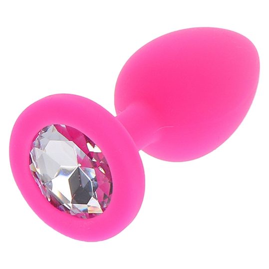 Jewelry Plug – Gyönyörű pink gyémánt popsi izgató S 6x2,8cm