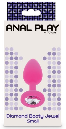 Jewelry Plug – Gyönyörű pink gyémánt popsi izgató S 6x2,8cm