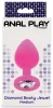 Bijou Diamond – prémium rózsaszín anál plug M 7x3.5 cm