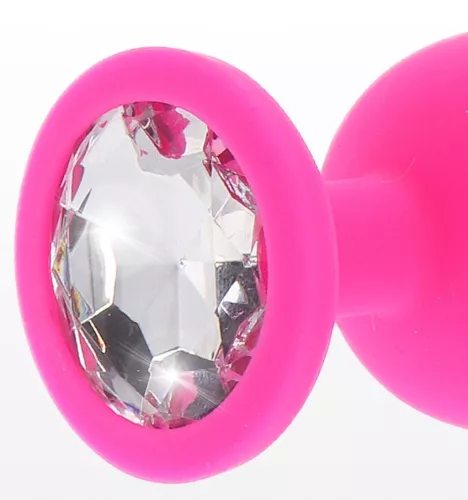 Bijou Diamond – prémium rózsaszín anál plug M 7x3.5 cm