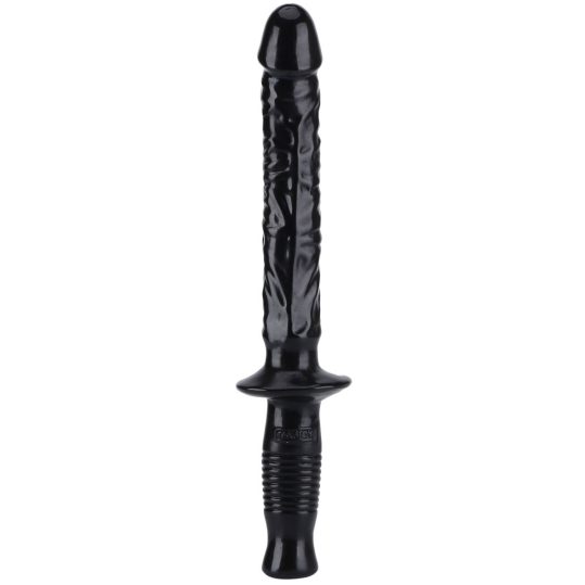 The Manhandler – elegáns fekete dildó 23 cm hosszú