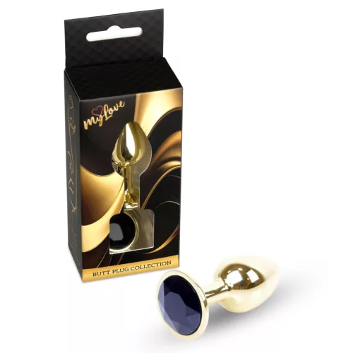 MyLove Toys - elegáns arany plug fekete színben