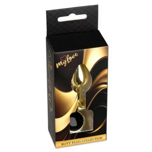 MyLove Toys - elegáns arany plug fekete színben