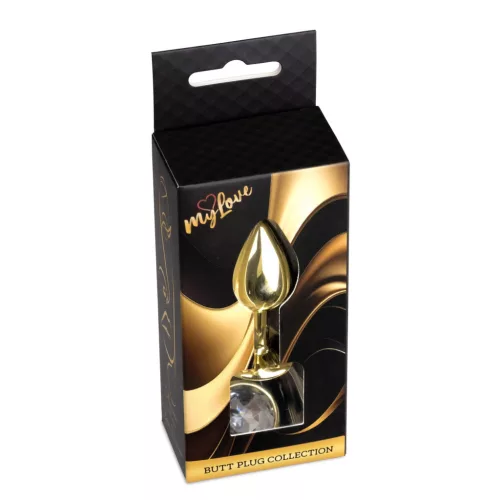 Mylove Toys Anál plug Acél, ékszeres 7 cm átlátszó