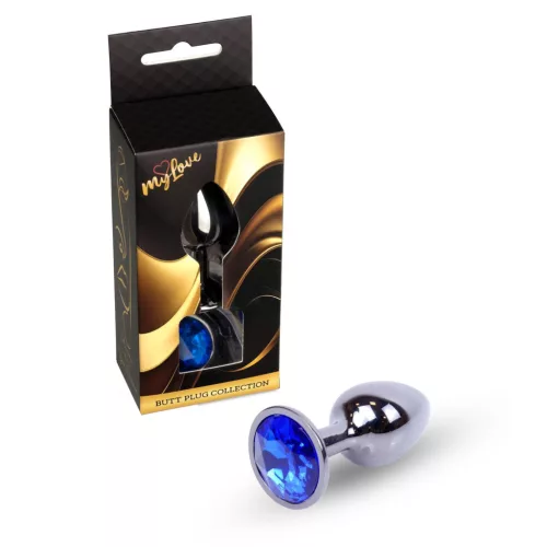 MyLove Toys Anál plug Hűthető, Melegíthető 7 cm sötétkék
