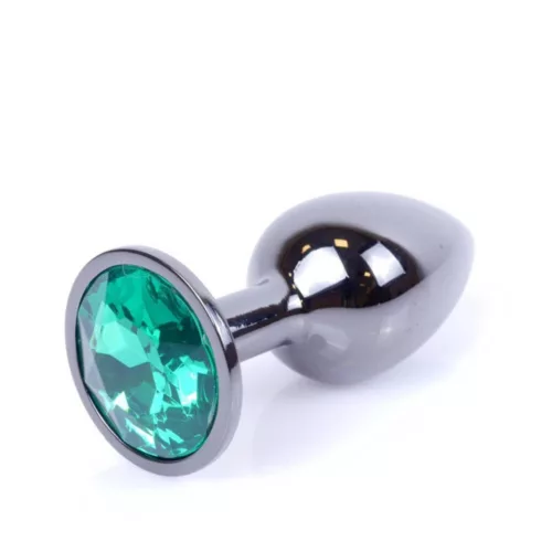Anál plug Ékszeres fém hűsíthető 7 cm zöld