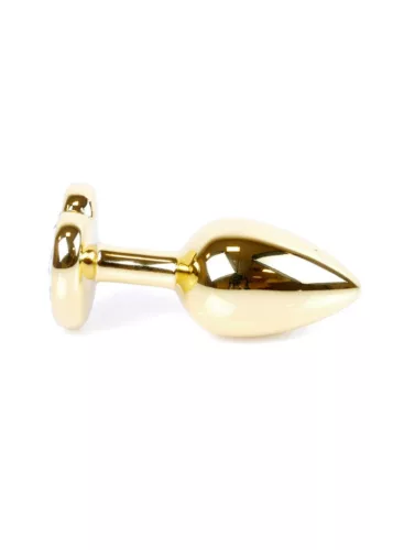 Anál plug Szívdíszes fém 7 cm rózsaszín