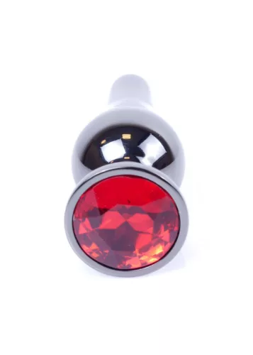 Mylove Toys Anál plug Hűthető-fűthető, díszkővel 9,5 cm piros