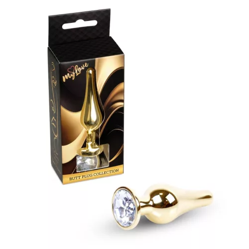 MyLove Toys Anál plug Fém, hűthető, 9,5 cm átmérő 3 cm átlátszó