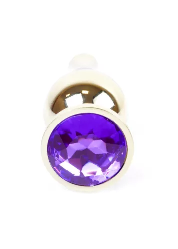 Anal plug Fém, hűthető, ékszeres 9,5 cm lila