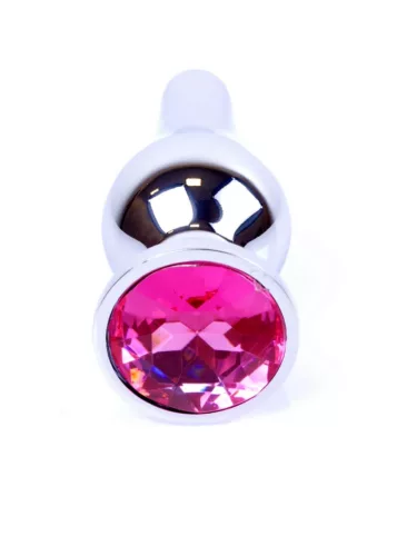 MyLove Toys Anál dugó fém, hűthető 9,5 cm rózsaszín kristály