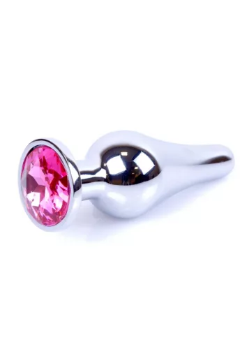 MyLove Toys Anál dugó fém, hűthető 9,5 cm rózsaszín kristály