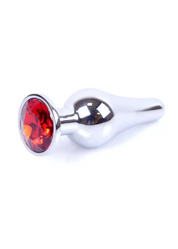MyLove Toys Anál plug Fém, ékszeres 9,5 cm piros