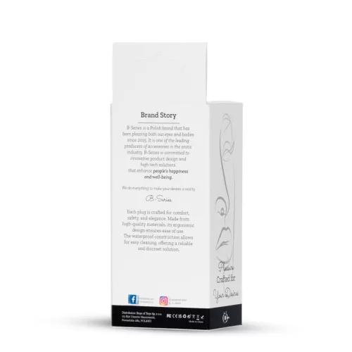 Anál plug Bizsu díszített, hűthető-fűthető 9,5 cm ezüst színű