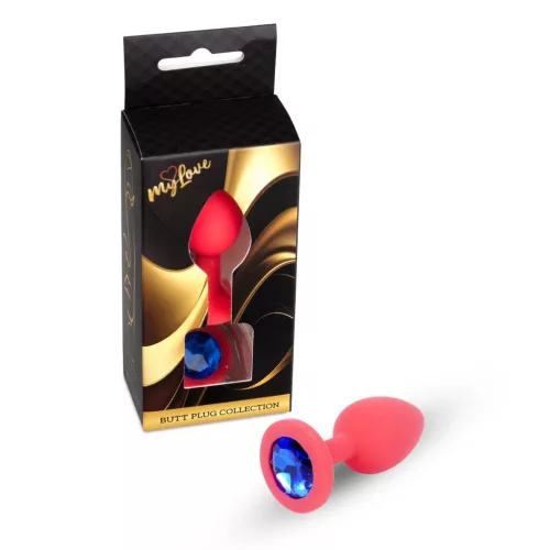 Mylove Toys Anál plug Szilikon, ékszeres 7 cm piros kis méret