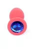 Mylove Toys Anál plug Szilikon, ékszeres 7 cm piros kis méret