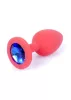 Mylove Toys Anál plug Szilikon, ékszeres 7 cm piros kis méret