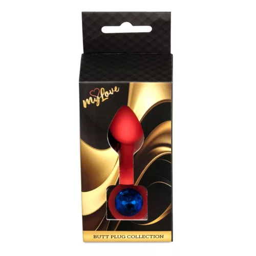 Mylove Toys Anál plug Szilikon, ékszeres 7 cm piros kis méret