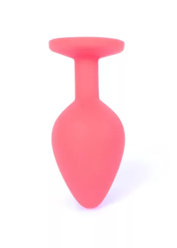 Anál plug Szilikon sima, aranyos 8 cm kék gyémánttal