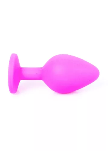 Anál plug Szilikon, sima, ékszeres 8 cm világoskék