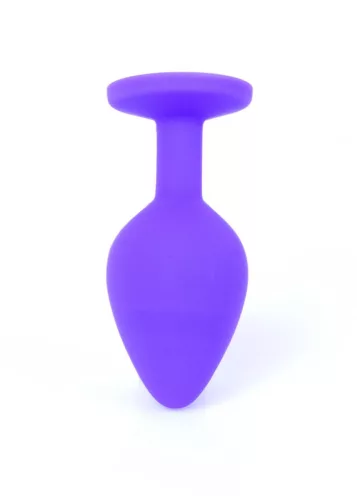 Anál plug Szilikon ékszeres Bulbusos, anatómiai 8 cm piros gyémánt