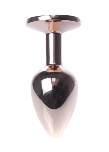 Anál plug Fém, hűthető, 7 cm rózsaarany alap kővel