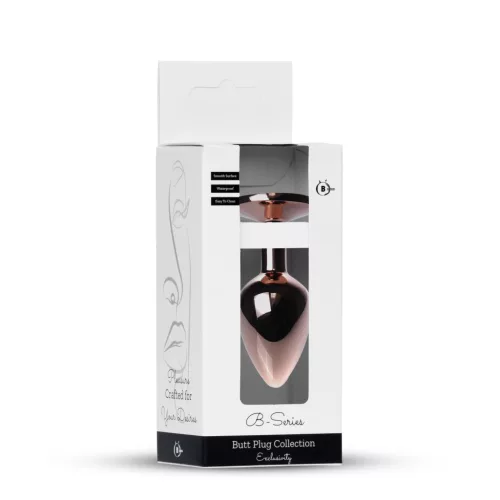 Anál plug Hűthető melegíthető sima 7 cm vörös arany kristály