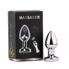 Fém anál dildó S USB távirányítóval