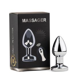 Fém anál dildó S USB távirányítóval