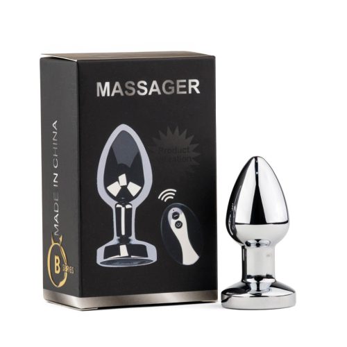 Fém anál dildó S USB távirányítóval