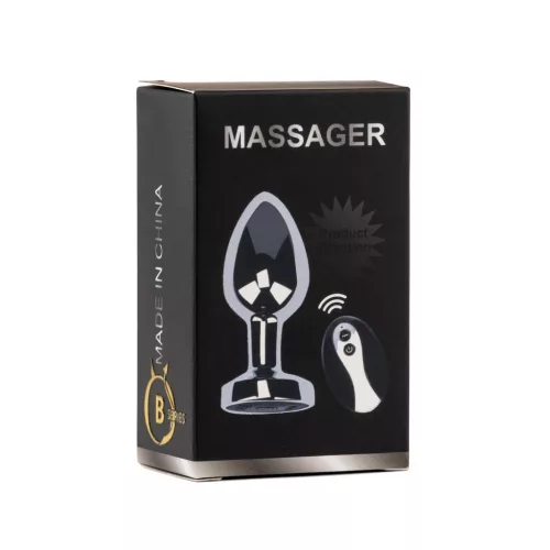 Fém anál dildó S USB távirányítóval