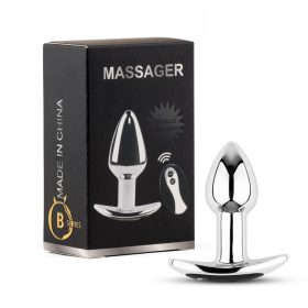   Metal Butt Plug S fém anális dildó távirányítóval USB töltéssel