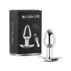 Metal Butt Plug M fém dildó USB távirányítóval